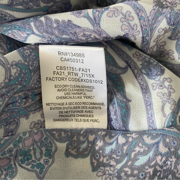 For Love & Lemons Annabelle Mini Skirt purple paisley size small ruched chiffon - Picture 8 of 12